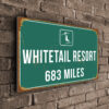 Whitetail Resort Ski Resort Distance Sign