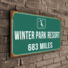Winter Park Resort Ski Resort Distance Sign