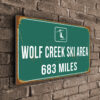 Wolf Creek Ski Area Ski Resort Distance Sign