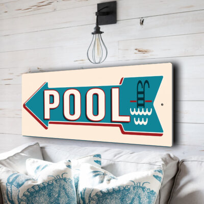 Classic Pool Left Sign
